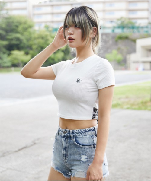 GORGE(ゴージ)の「《バックリボン×レオパード柄》カットソー/Y2K×韓国風/春夏/全3色(Tシャツ/カットソー・レディース・グレー/オフホワイト/ブラック・F)」の6枚目の写真