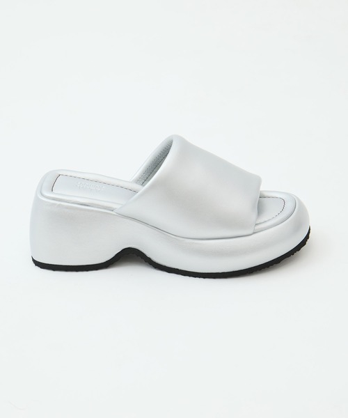 ALM.(アルム)の「【ALM/アルム】《STUDIOUS別注》CIELO LEATHER SANDALS/シエロレザーサンダル(サンダル・レディース・シルバー/ブラック/ブラウン・38/37/36)」の8枚目の写真