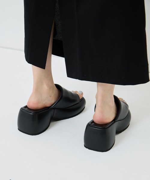 ALM.(アルム)の「【ALM/アルム】《STUDIOUS別注》CIELO LEATHER SANDALS/シエロレザーサンダル(サンダル・レディース・シルバー/ブラック/ブラウン・38/37/36)」の14枚目の写真