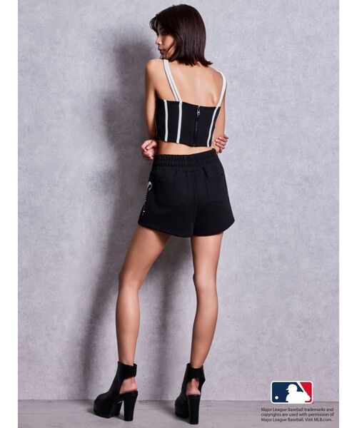 MLB（メジャーリーグベースボール）の「GYDA［MLB］bijou logoショートパンツ【セットアップ着用可能】（その他パンツ・レディース・ブラック/オフホワイト/グレー・FREE）」の8枚目の写真