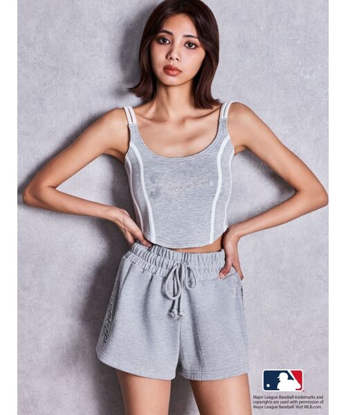 MLB（メジャーリーグベースボール）の「GYDA［MLB］bijou logoショートパンツ【セットアップ着用可能】（その他パンツ・レディース・ブラック/オフホワイト/グレー・FREE）」の12枚目の写真