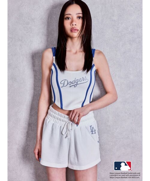 MLB（メジャーリーグベースボール）の「GYDA［MLB］bijou logoショートパンツ【セットアップ着用可能】（その他パンツ・レディース・ブラック/オフホワイト/グレー・FREE）」の20枚目の写真