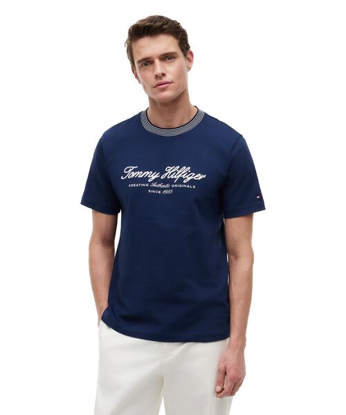 TOMMY HILFIGER(トミーヒルフィガー)の「グラフィックロゴ半袖ジャージーTシャツ(Tシャツ/カットソー・メンズ・ベージュ/ホワイト/ネイビー・SMALL/LARGE/MEDIUM/X-LARGE)」の3枚目の写真