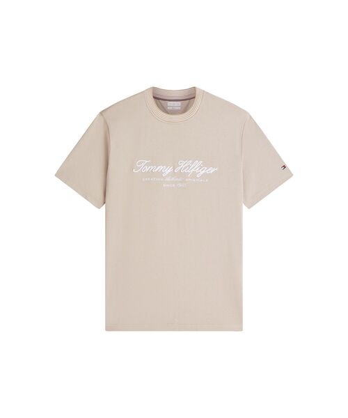 TOMMY HILFIGER(トミーヒルフィガー)の「グラフィックロゴ半袖ジャージーTシャツ(Tシャツ/カットソー・メンズ・ベージュ/ホワイト/ネイビー・SMALL/LARGE/MEDIUM/X-LARGE)」の13枚目の写真