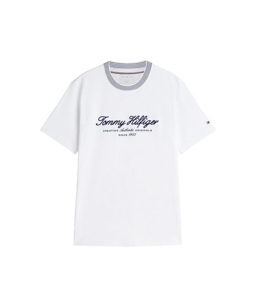 TOMMY HILFIGER(トミーヒルフィガー)の「グラフィックロゴ半袖ジャージーTシャツ(Tシャツ/カットソー・メンズ・ベージュ/ホワイト/ネイビー・SMALL/LARGE/MEDIUM/X-LARGE)」の6枚目の写真