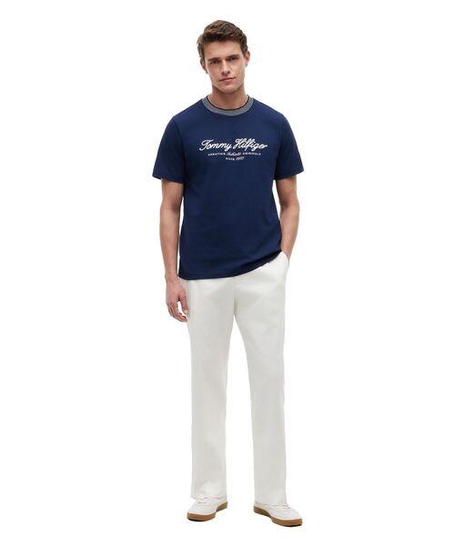 TOMMY HILFIGER(トミーヒルフィガー)の「グラフィックロゴ半袖ジャージーTシャツ(Tシャツ/カットソー・メンズ・ベージュ/ホワイト/ネイビー・SMALL/LARGE/MEDIUM/X-LARGE)」の8枚目の写真