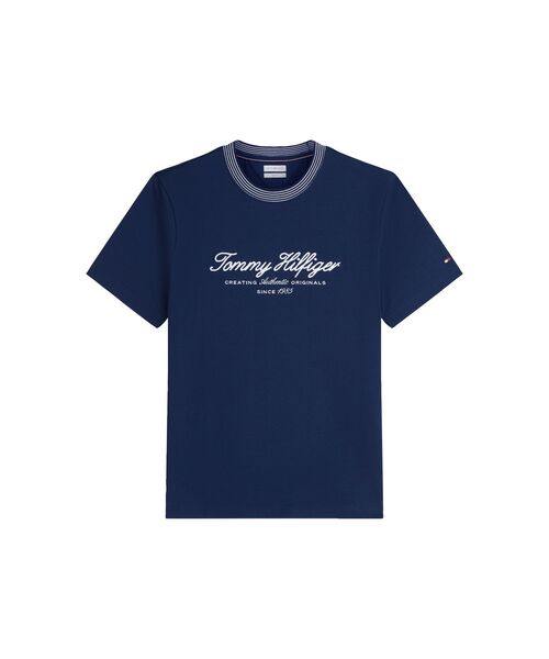 TOMMY HILFIGER(トミーヒルフィガー)の「グラフィックロゴ半袖ジャージーTシャツ(Tシャツ/カットソー・メンズ・ベージュ/ホワイト/ネイビー・SMALL/LARGE/MEDIUM/X-LARGE)」の11枚目の写真