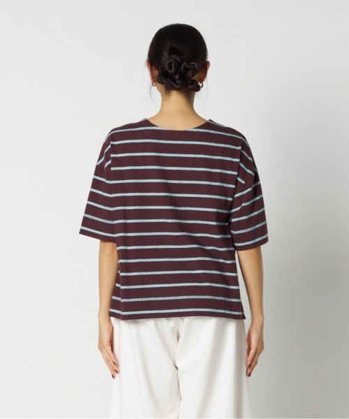HELIOPOLE(エリオポール)の「RETRO MULTI BORDER TEE / レトロ マルチボーダー Tシャツ(Tシャツ/カットソー・レディース・ブルー/ダークブラウン・38)」の11枚目の写真