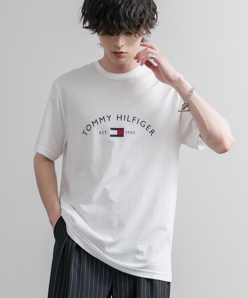 TOMMY HILFIGER（トミーヒルフィガー）の「TOMMY HILFIGER アーチロゴプリント半袖Tシャツ（Tシャツ/カットソー・メンズ・ネイビー/ホワイト・XL/L/M/S）」の3枚目の写真