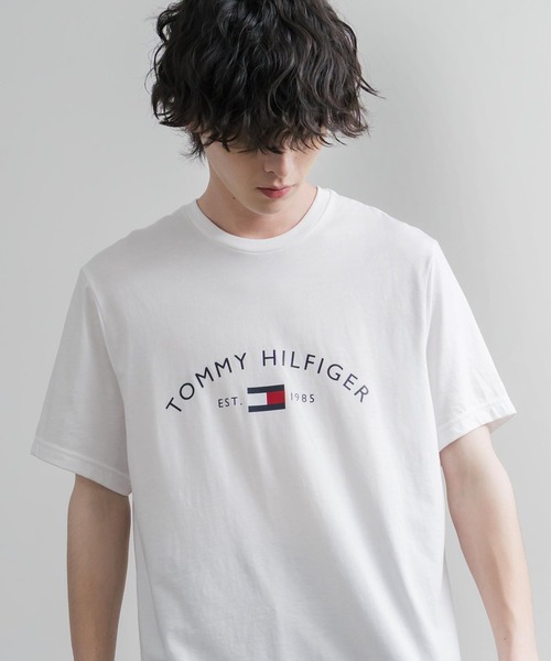 TOMMY HILFIGER（トミーヒルフィガー）の「TOMMY HILFIGER アーチロゴプリント半袖Tシャツ（Tシャツ/カットソー・メンズ・ネイビー/ホワイト・XL/L/M/S）」の4枚目の写真