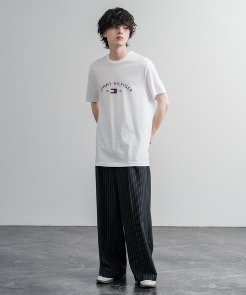 TOMMY HILFIGER（トミーヒルフィガー）の「TOMMY HILFIGER アーチロゴプリント半袖Tシャツ（Tシャツ/カットソー・メンズ・ネイビー/ホワイト・XL/L/M/S）」の6枚目の写真