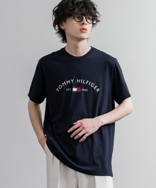TOMMY HILFIGER（トミーヒルフィガー）の「TOMMY HILFIGER アーチロゴプリント半袖Tシャツ（Tシャツ/カットソー・メンズ・ネイビー/ホワイト・XL/L/M/S）」の9枚目の写真