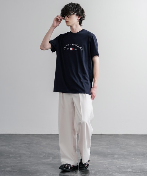 TOMMY HILFIGER（トミーヒルフィガー）の「TOMMY HILFIGER アーチロゴプリント半袖Tシャツ（Tシャツ/カットソー・メンズ・ネイビー/ホワイト・XL/L/M/S）」の11枚目の写真
