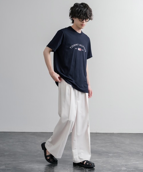 TOMMY HILFIGER（トミーヒルフィガー）の「TOMMY HILFIGER アーチロゴプリント半袖Tシャツ（Tシャツ/カットソー・メンズ・ネイビー/ホワイト・XL/L/M/S）」の12枚目の写真