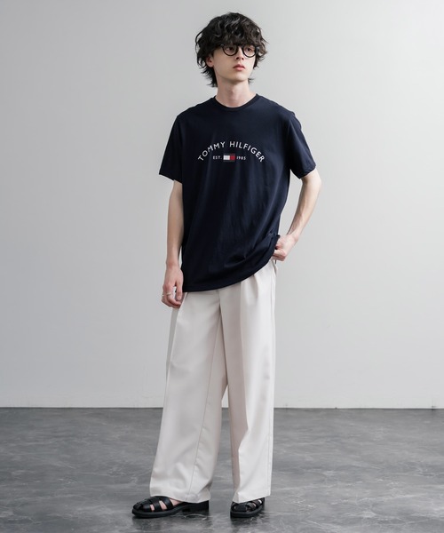 TOMMY HILFIGER（トミーヒルフィガー）の「TOMMY HILFIGER アーチロゴプリント半袖Tシャツ（Tシャツ/カットソー・メンズ・ネイビー/ホワイト・XL/L/M/S）」の13枚目の写真
