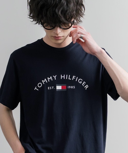 TOMMY HILFIGER（トミーヒルフィガー）の「TOMMY HILFIGER アーチロゴプリント半袖Tシャツ（Tシャツ/カットソー・メンズ・ネイビー/ホワイト・XL/L/M/S）」の14枚目の写真