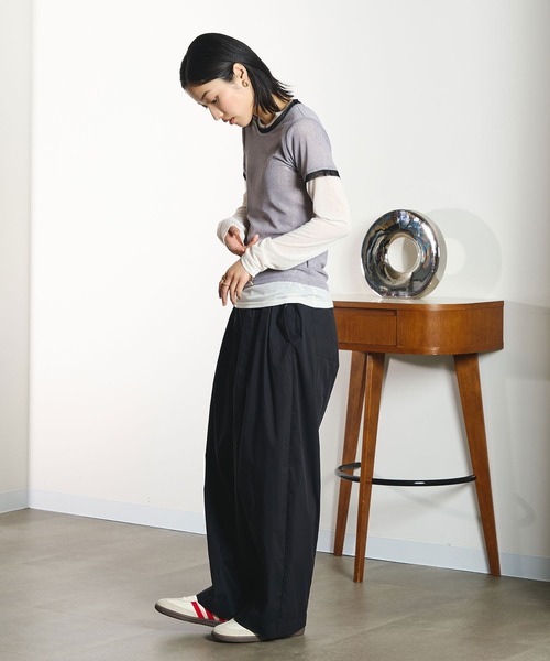 ROSE BUD(ローズバッド)の「OKIRAKU×ROSEBUD/MESH TEE(シャツ/ブラウス・レディース・グレー/オフホワイト・ONE SIZE)」の7枚目の写真
