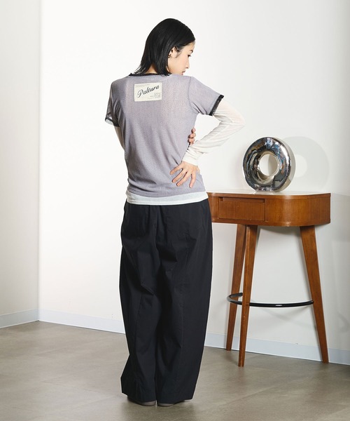 ROSE BUD(ローズバッド)の「OKIRAKU×ROSEBUD/MESH TEE(シャツ/ブラウス・レディース・グレー/オフホワイト・ONE SIZE)」の8枚目の写真