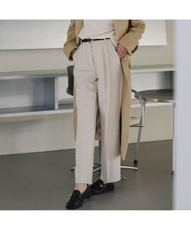 Basic Two Tuck Slacks [Ivory]