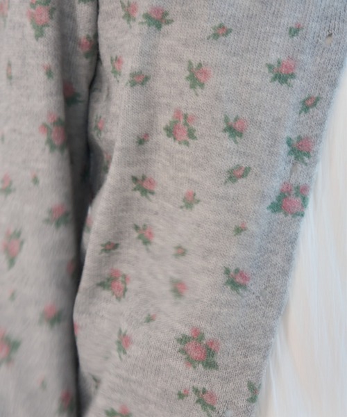 Birthday room（バースデイルーム）の「フラワーニットカーディガン/Floral Knit Cardigan（ニット/セーター・レディース・アイボリー/グレー・FREE）」の16枚目の写真