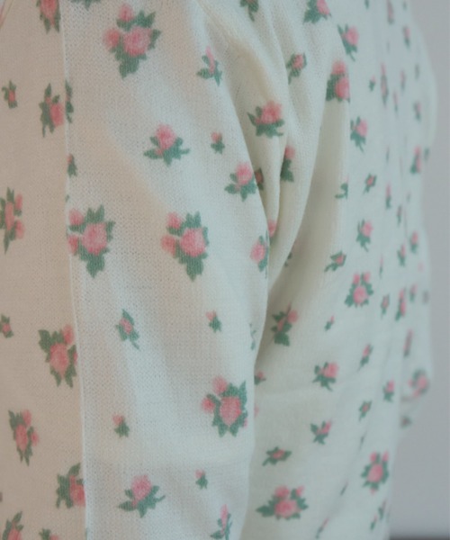 Birthday room（バースデイルーム）の「フラワーニットカーディガン/Floral Knit Cardigan（ニット/セーター・レディース・アイボリー/グレー・FREE）」の3枚目の写真