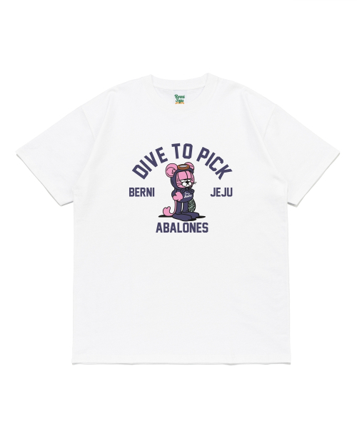BERNI(ベルニ)の「ジェジュダイブトゥ 半袖Tシャツ (ホワイト)(Tシャツ/カットソー・レディース・その他・SMALL/MEDIUM/LARGE/X-LARGE/2XL)」の1枚目の写真