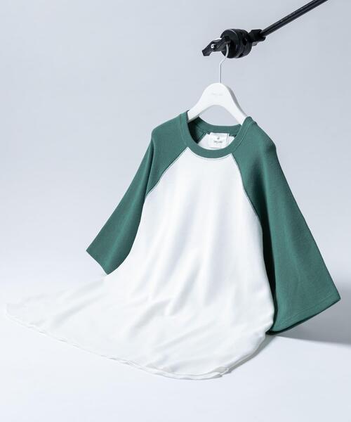 URBAN RESEARCH Sonny Label(アーバンリサーチサニーレーベル)の「配色ワッフルラグランショートスリーブTシャツ(Tシャツ/カットソー・メンズ・オフホワイト/グレー/オートミール・LARGE/MEDIUM)」の2枚目の写真