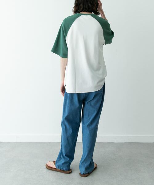 URBAN RESEARCH Sonny Label(アーバンリサーチサニーレーベル)の「配色ワッフルラグランショートスリーブTシャツ(Tシャツ/カットソー・メンズ・オフホワイト/グレー/オートミール・LARGE/MEDIUM)」の4枚目の写真