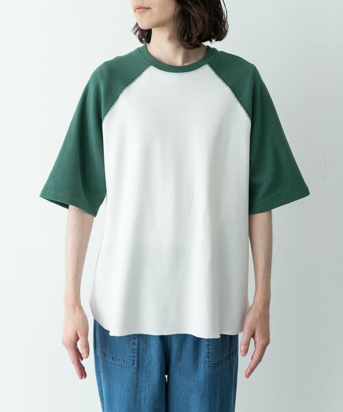 URBAN RESEARCH Sonny Label(アーバンリサーチサニーレーベル)の「配色ワッフルラグランショートスリーブTシャツ(Tシャツ/カットソー・メンズ・オフホワイト/グレー/オートミール・LARGE/MEDIUM)」の6枚目の写真