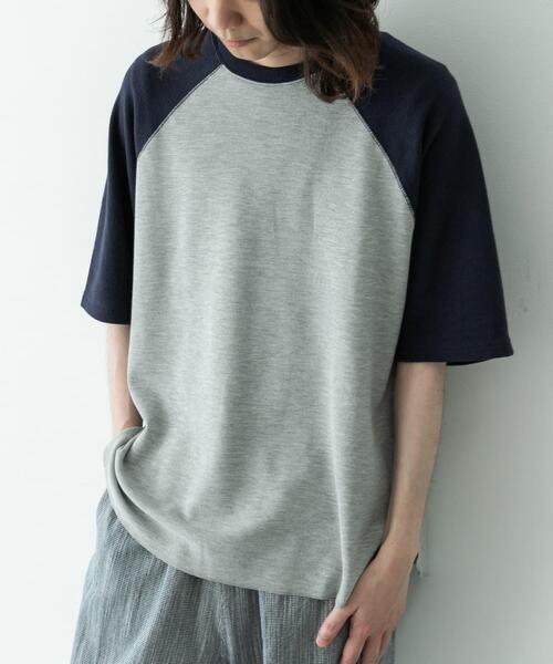 URBAN RESEARCH Sonny Label(アーバンリサーチサニーレーベル)の「配色ワッフルラグランショートスリーブTシャツ(Tシャツ/カットソー・メンズ・オフホワイト/グレー/オートミール・LARGE/MEDIUM)」の13枚目の写真