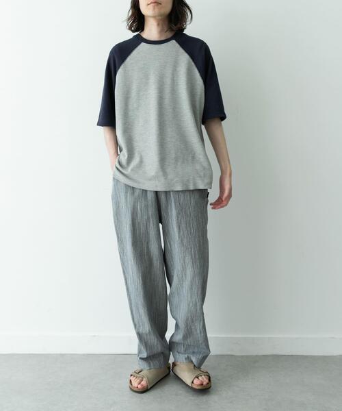 URBAN RESEARCH Sonny Label(アーバンリサーチサニーレーベル)の「配色ワッフルラグランショートスリーブTシャツ(Tシャツ/カットソー・メンズ・オフホワイト/グレー/オートミール・LARGE/MEDIUM)」の15枚目の写真