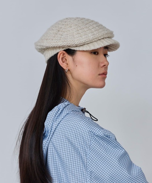 OVERRIDE(オーバーライド)の「OVERRIDE REC CHUNKY CASQUETTE SG / オーバーライド(キャスケット・レディース・ホワイト/ブラック/グレー・57~59cm)」の5枚目の写真