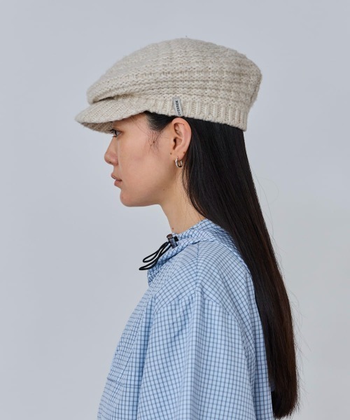 OVERRIDE(オーバーライド)の「OVERRIDE REC CHUNKY CASQUETTE SG / オーバーライド(キャスケット・レディース・ホワイト/ブラック/グレー・57~59cm)」の6枚目の写真