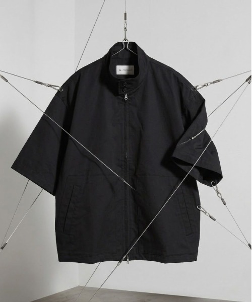 MODE COMMUTER（モードコミューター）の「[MC by HIDETAKA FUKUZONO  COLLECTION] SHORT SLEEVE JACKET（シャツ/ブラウス・メンズ・ネイビー/ブラック/ベージュ・MEDIUM/LARGE/SMALL）」の2枚目の写真
