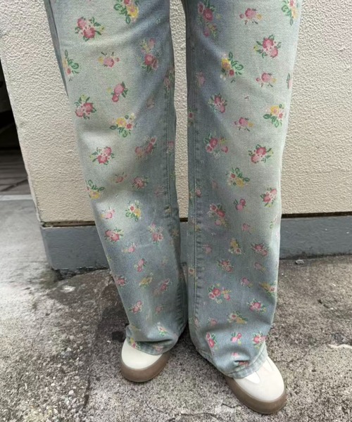 mebole(メボレ)の「flower print wide leg denim pants(デニムパンツ・レディース・ブルー・SMALL/MEDIUM)」の20枚目の写真