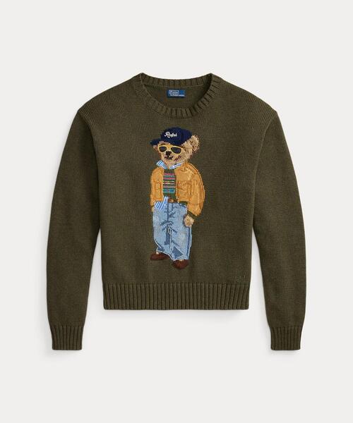 POLO RALPH LAUREN（ポロ ラルフ ローレン）の「Polo ベア コットン クルーネック セーター（ニット/セーター・レディース・グリーン・S/M/XS）」の3枚目の写真