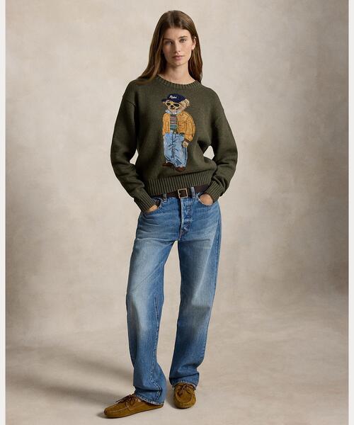 POLO RALPH LAUREN（ポロ ラルフ ローレン）の「Polo ベア コットン クルーネック セーター（ニット/セーター・レディース・グリーン・S/M/XS）」の6枚目の写真