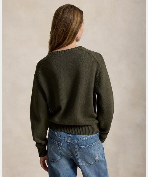 POLO RALPH LAUREN（ポロ ラルフ ローレン）の「Polo ベア コットン クルーネック セーター（ニット/セーター・レディース・グリーン・S/M/XS）」の2枚目の写真