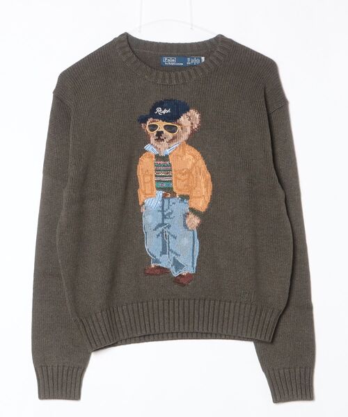 POLO RALPH LAUREN（ポロ ラルフ ローレン）の「Polo ベア コットン クルーネック セーター（ニット/セーター・レディース・グリーン・S/M/XS）」の7枚目の写真