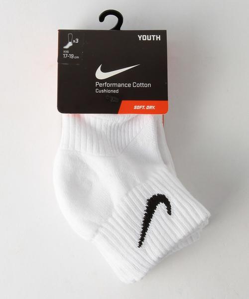 NIKE(ナイキ)の「【NIKE(ナイキ)】3Pクォーターソックス(ソックス/靴下・キッズ・ホワイト/ブラック・19-21cm/17-19cm)」の2枚目の写真