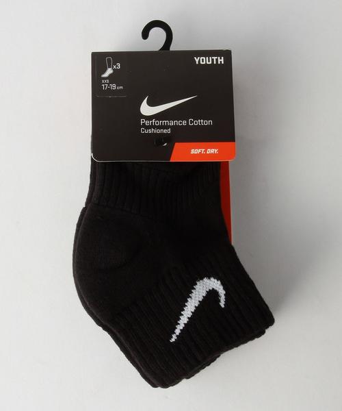 NIKE(ナイキ)の「【NIKE(ナイキ)】3Pクォーターソックス(ソックス/靴下・キッズ・ホワイト/ブラック・19-21cm/17-19cm)」の1枚目の写真