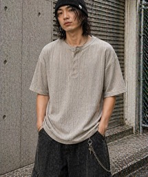 【Bls】 【ZM】【Bling Leads】ランダムテレコ ヘンリーネックTEE(BL)
