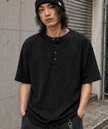 【Bls】 【ZM】【Bling Leads】ランダムテレコ ヘンリーネックTEE(BL)