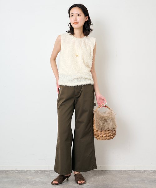 The Bagmati(ザバグマティ)の「BAGMATI/バグマティ SLOBE別注 ファーカゴバッグ(かごバッグ・レディース・ベージュ系その他・FREE)」の5枚目の写真