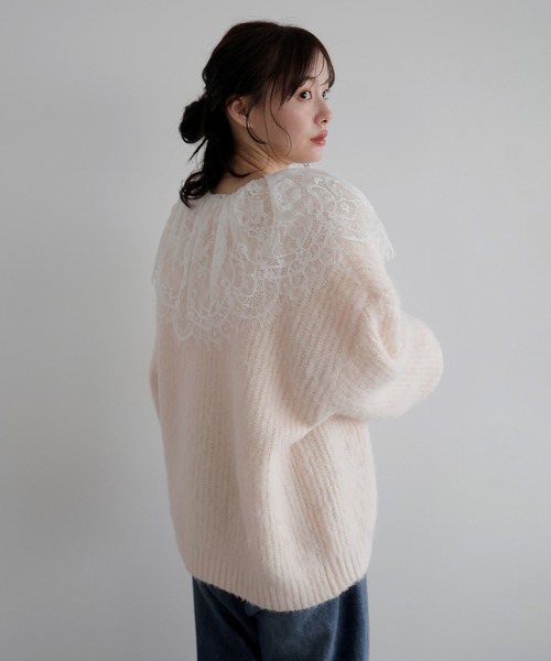 AMUU. PRECIEUSE(アムープレシューズ)の「モヘアタッチVネックニットカーデ(カーディガン/ボレロ・レディース・ブラック/グレー/ピンク/オフホワイト・FREE)」の15枚目の写真