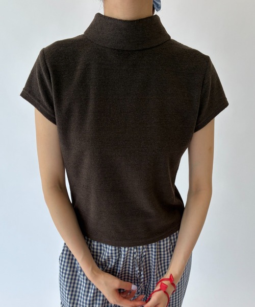 FUULLY STUDIO(フーリィーステューディオ)の「バックリボンパイルトップス(Tシャツ/カットソー・レディース・ブラウン/チャコールグレー・FREE)」の10枚目の写真