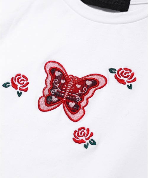 YOUHEE(ユヒ)の「BUTTERFLY APLIQUE T-SHIRTS WHITE(Tシャツ/カットソー・レディース・その他・FREE)」の5枚目の写真