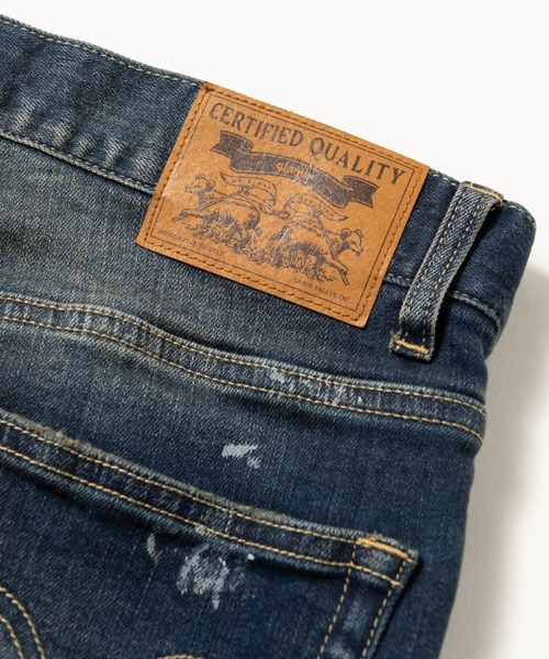 glamb（グラム）の「Heavy Remake Slim Denim / ヘビーリメイクスリムデニム（デニムパンツ・メンズ・インディゴブルー/ブラック・S/L/M）」の10枚目の写真