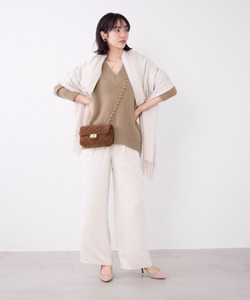 MICA&DEAL(マイカ&ディール)の「1タックベロアライクイージーパンツ(その他パンツ・レディース・ブラック/アイボリー/ブラウン・36/38)」の12枚目の写真