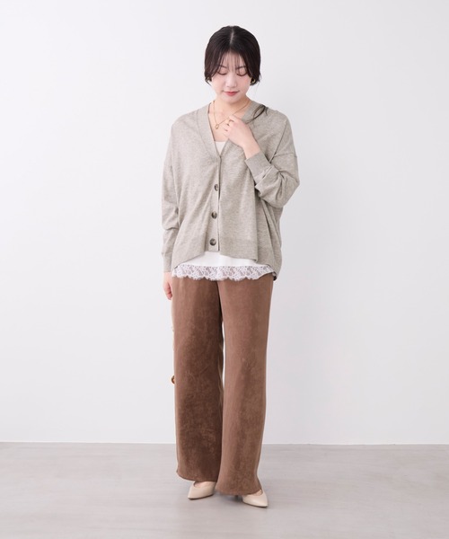 MICA&DEAL(マイカ&ディール)の「1タックベロアライクイージーパンツ(その他パンツ・レディース・ブラック/アイボリー/ブラウン・36/38)」の19枚目の写真